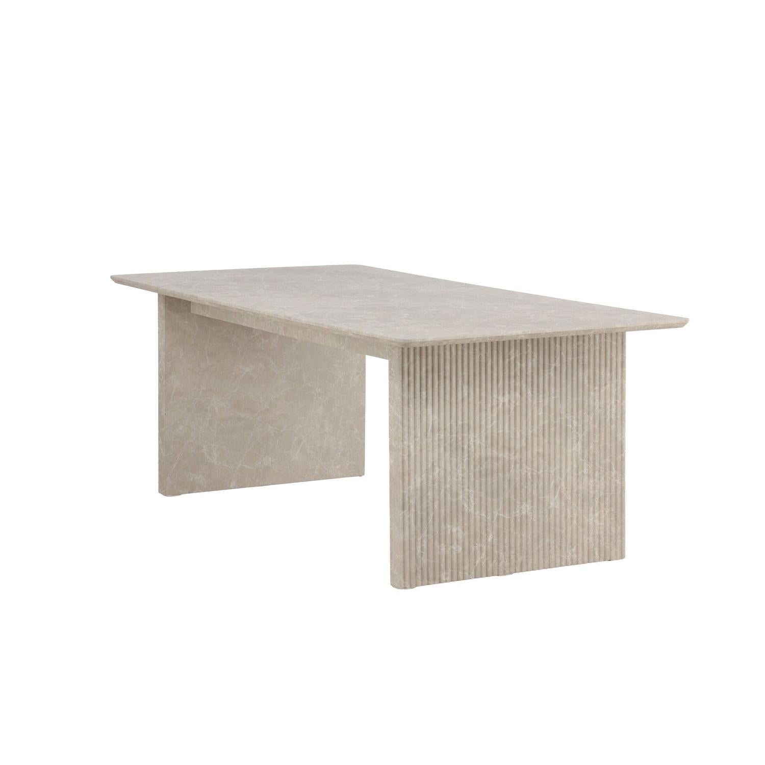 Esstisch Vail Rechteckig 200*100cm - Beige Marmoroptik-Esstische Rechteckig-Venture Home-le canapé