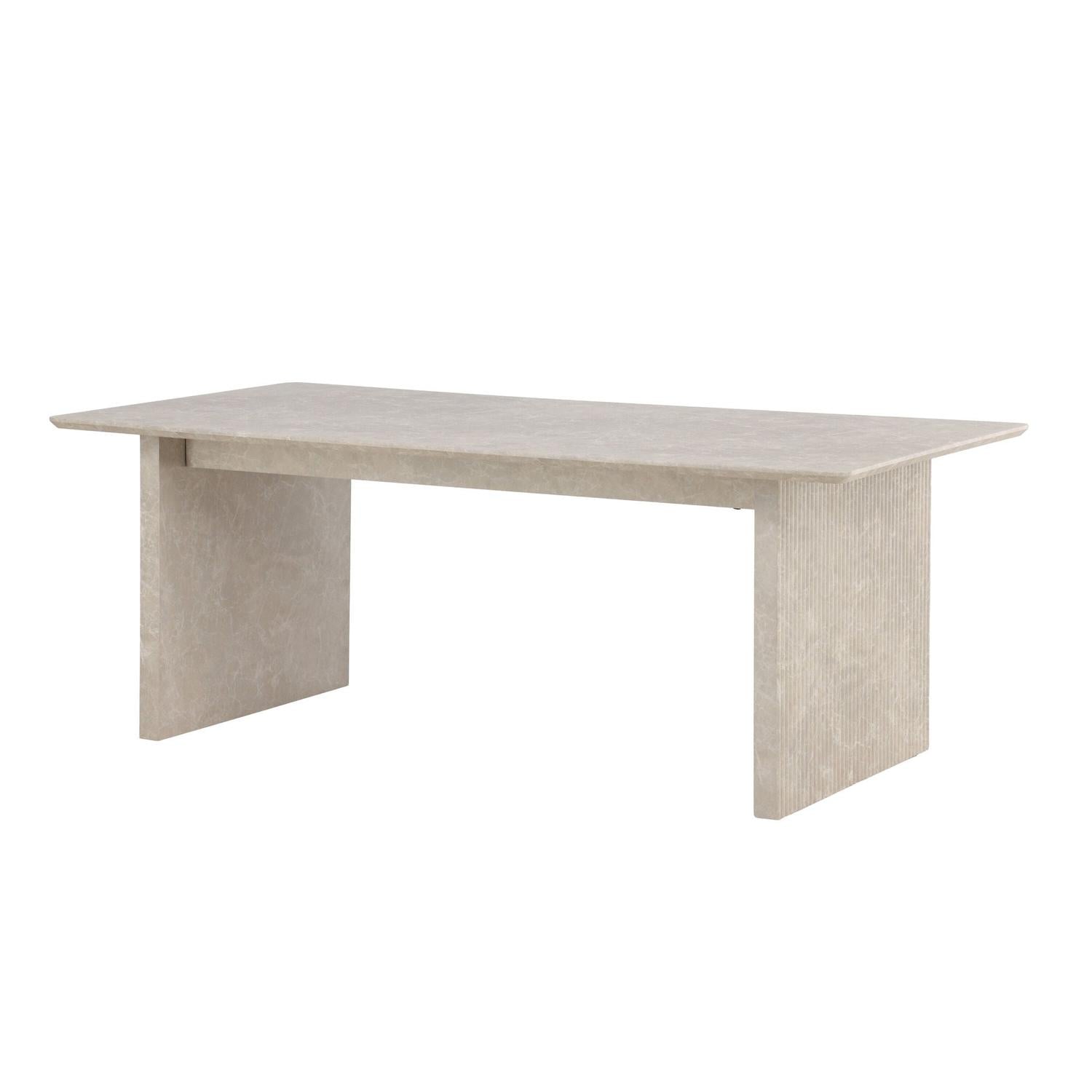 Esstisch Vail Rechteckig 200*100cm - Beige Marmoroptik-Esstische Rechteckig-Venture Home-le canapé