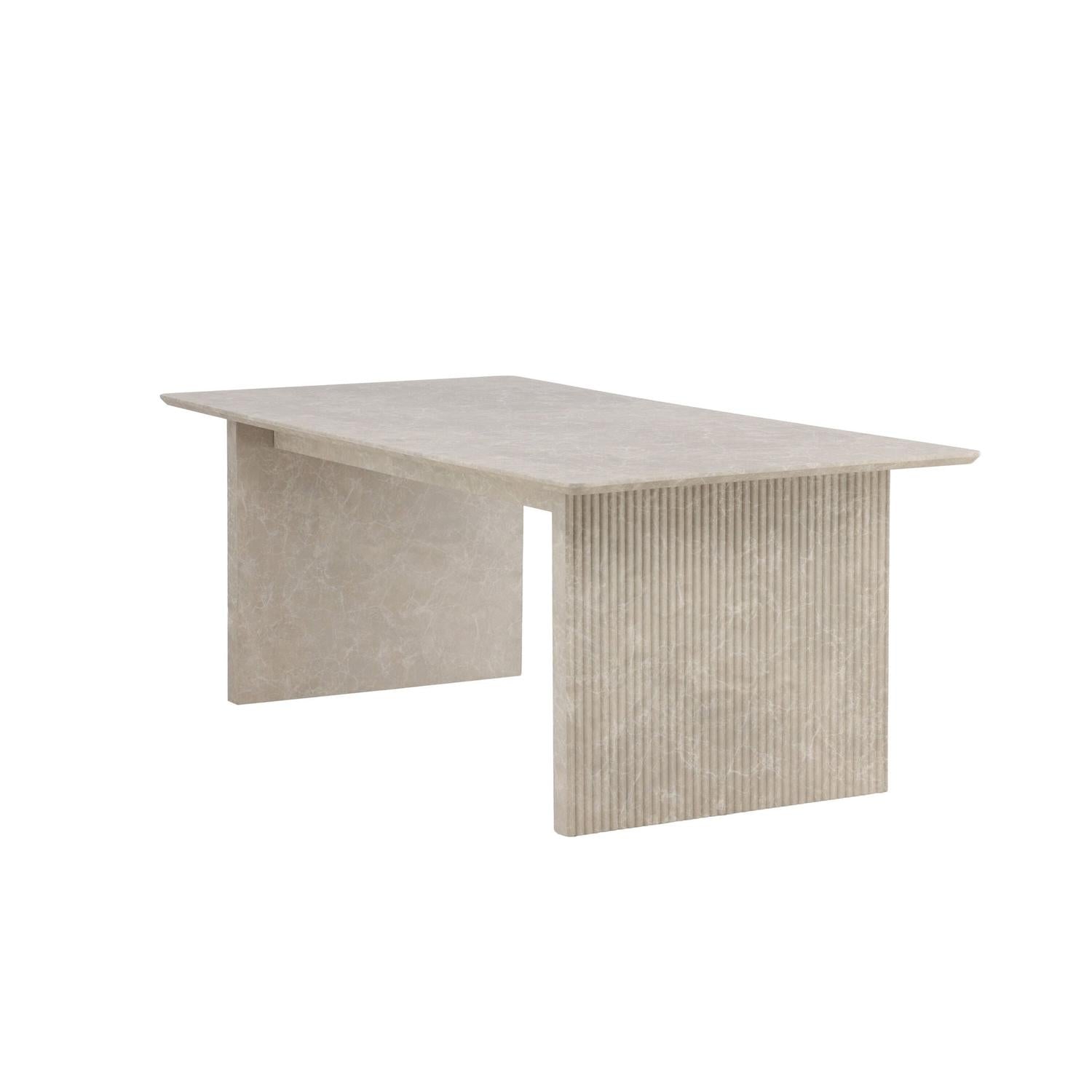 Esstisch Vail Rechteckig 200*100cm - Beige Marmoroptik-Esstische Rechteckig-Venture Home-le canapé