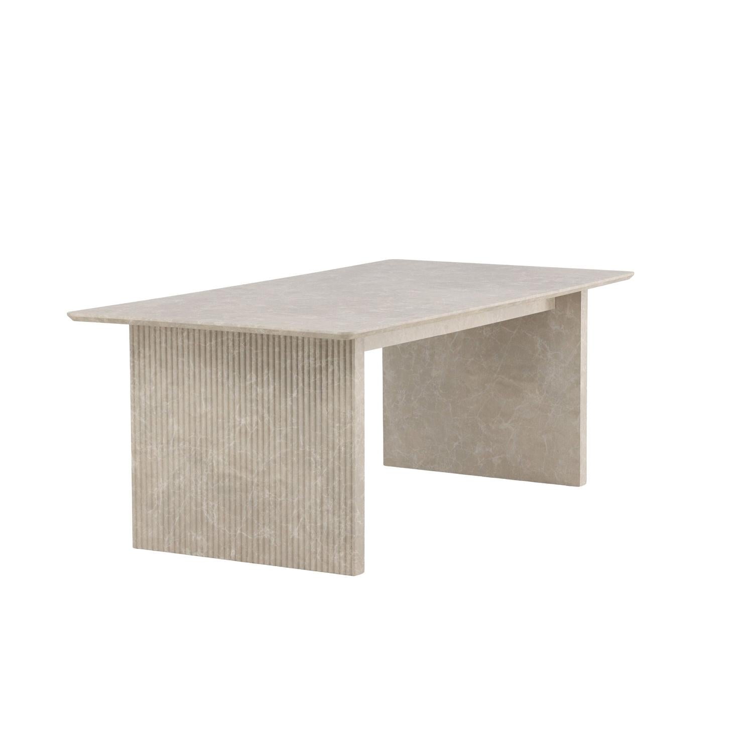 Esstisch Vail Rechteckig 200*100cm - Beige Marmoroptik-Esstische Rechteckig-Venture Home-le canapé