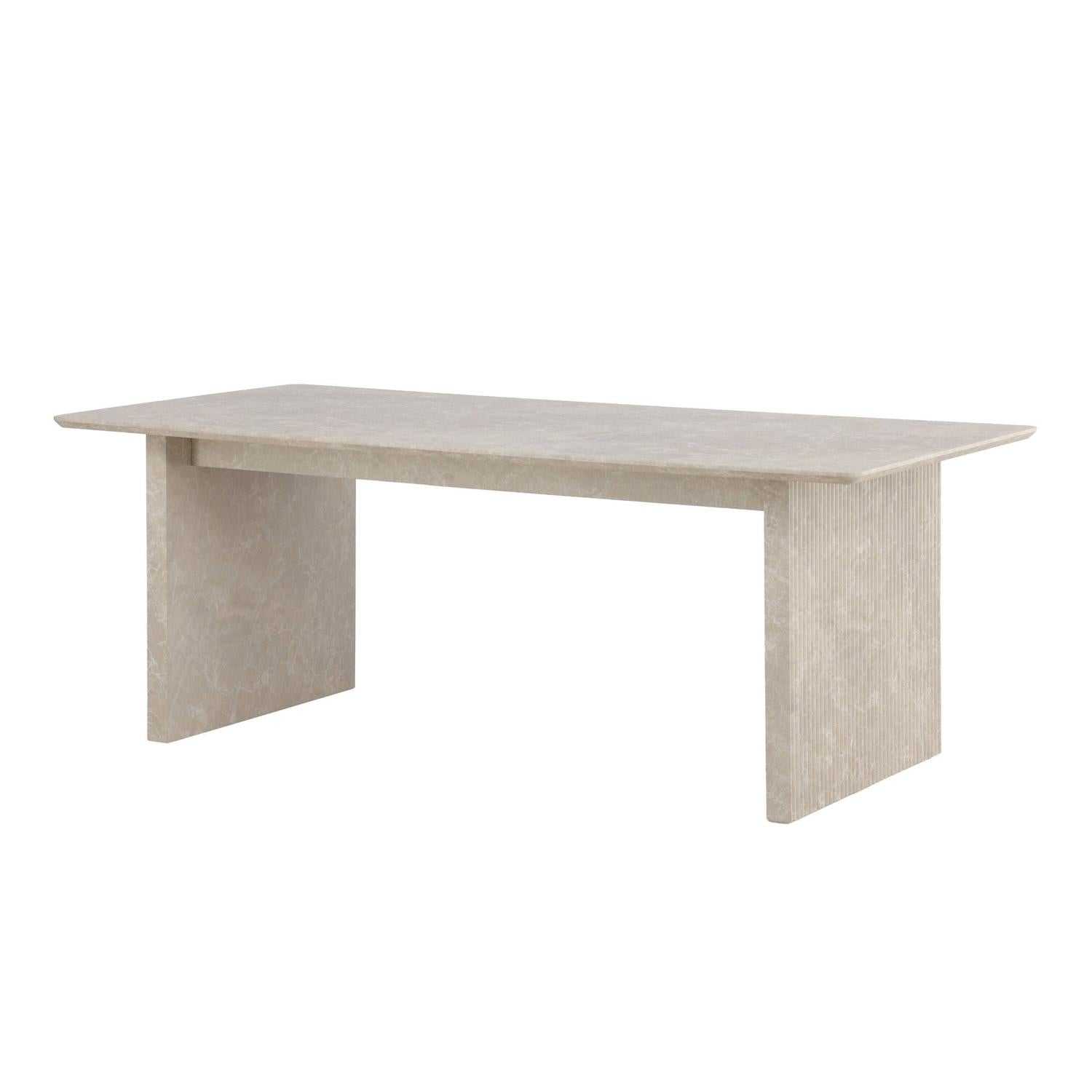 Esstisch Vail Rechteckig 200*100cm - Beige Marmoroptik-Esstische Rechteckig-Venture Home-le canapé