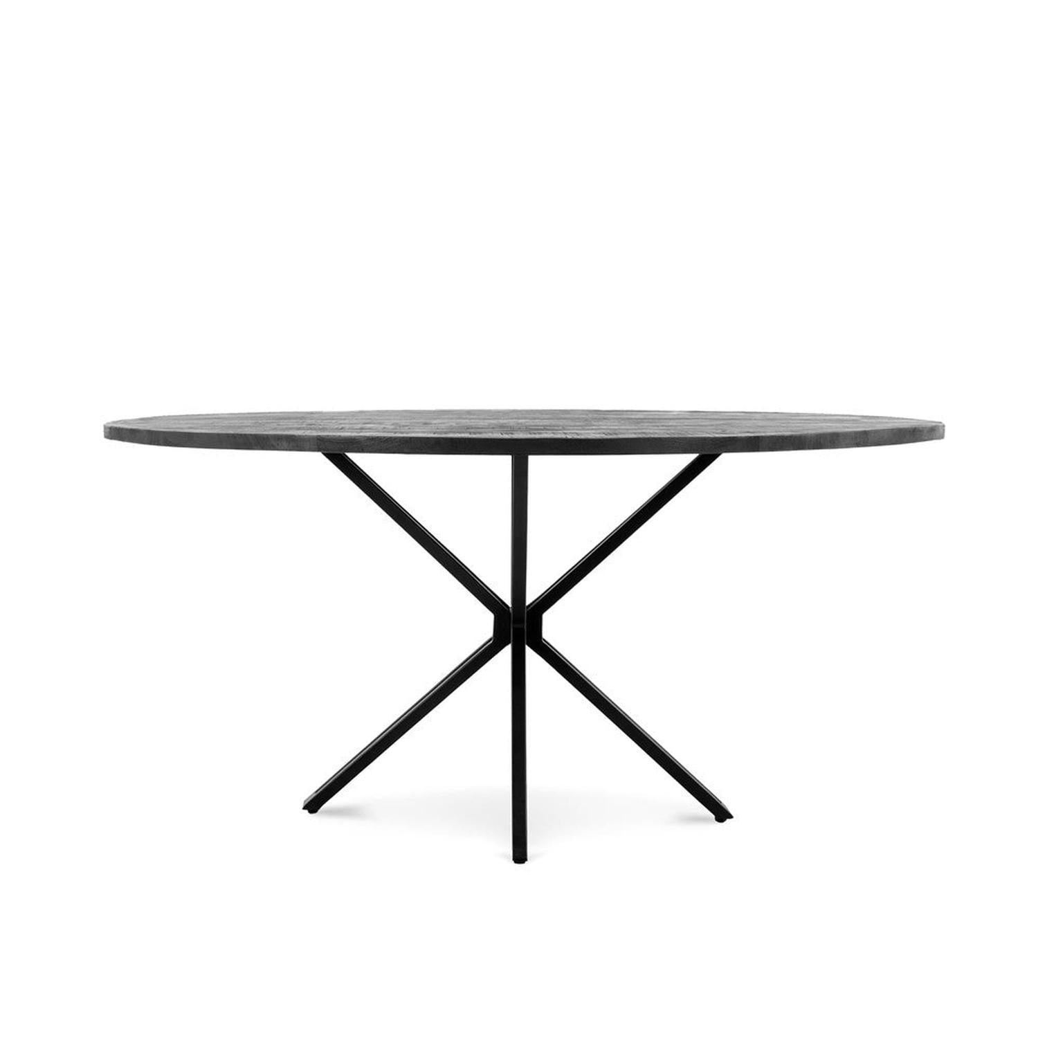 Esstisch Yana aus Mangoholz Ø130cm - Schwarz-Esstische Rund-Benoa-le canapé