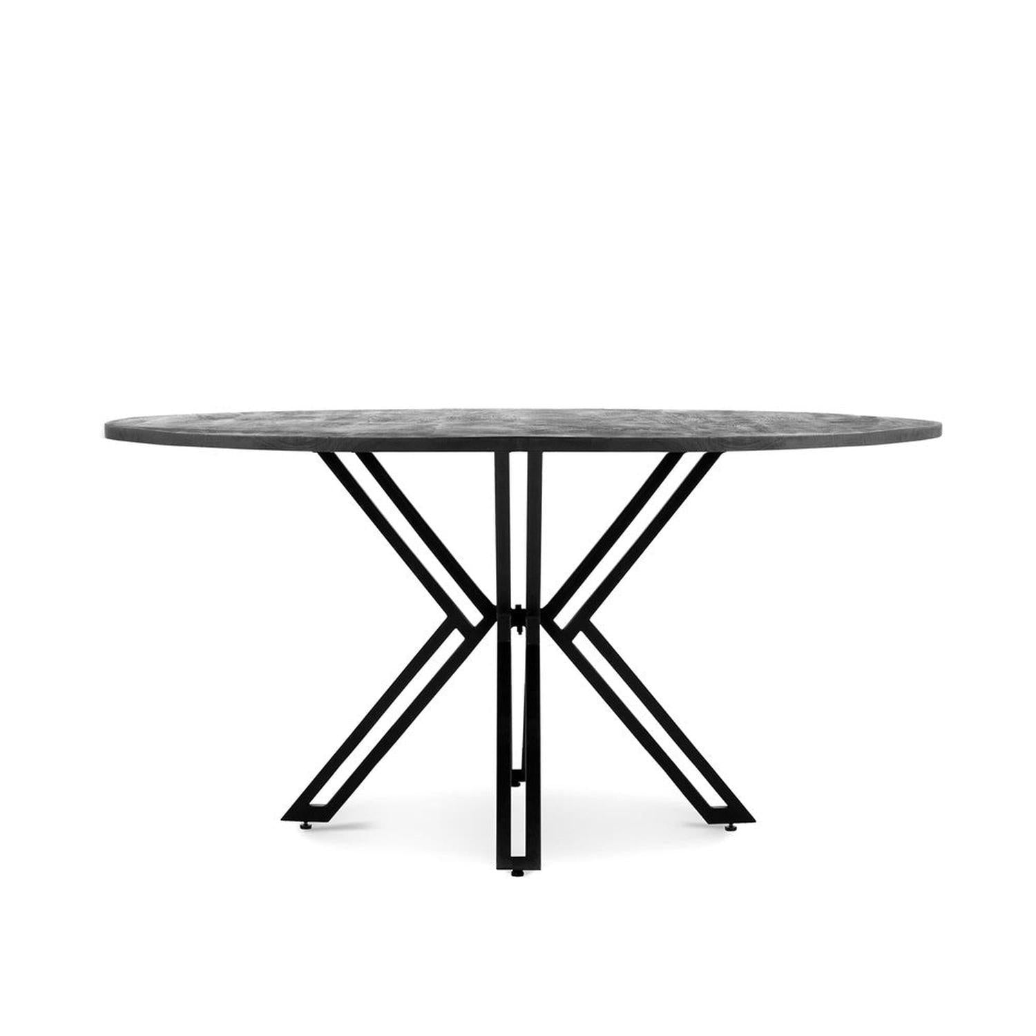 Esstisch Yana aus Mangoholz Ø130cm - Schwarz-Esstische Rund-Benoa-le canapé