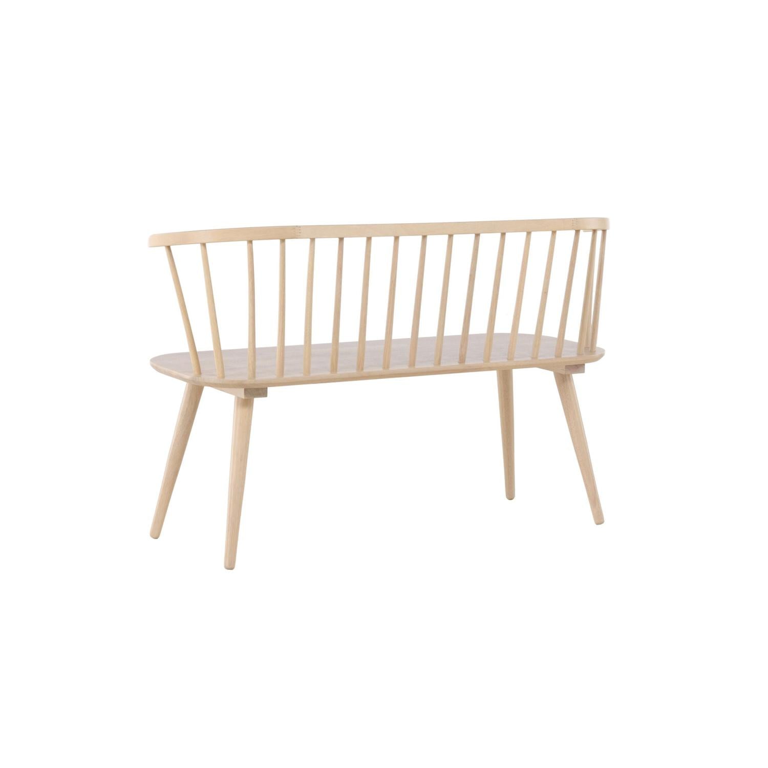 Esszimmerbank Bobby aus Gummibaumholz - Cremeweiß-Bänke-Venture Home-le canapé