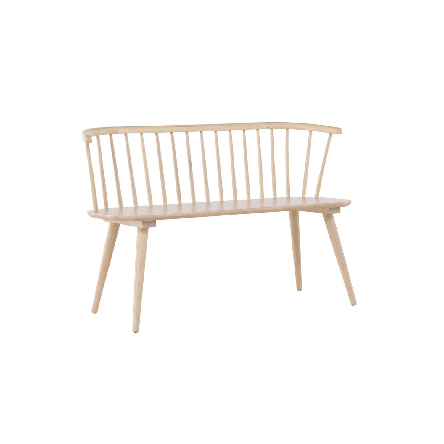 Esszimmerbank Bobby aus Gummibaumholz - Cremeweiß-Bänke-Venture Home-le canapé