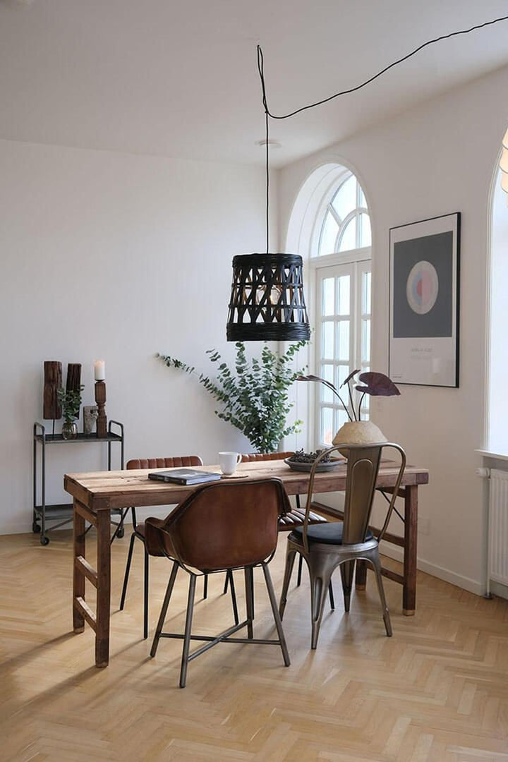 Esszimmerstuhl Diner aus gesteppten Büffelleder - BraunEsszimmerstuhl