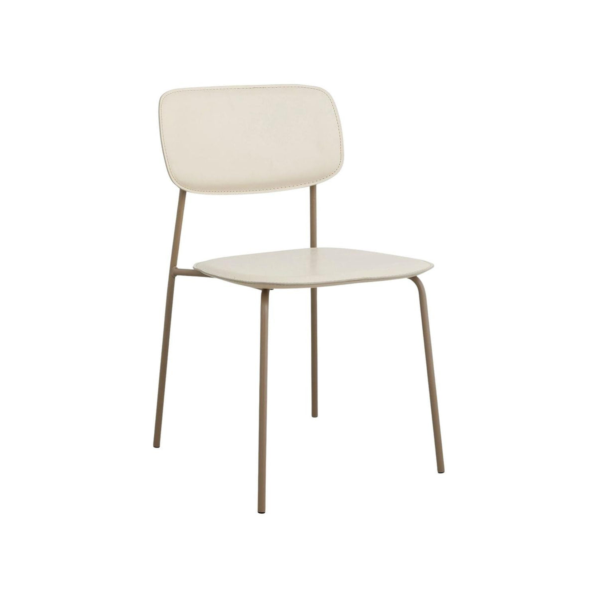 Esszimmerstuhl ESA mit Kunstledersitz - Beige-Esszimmerstühle-Nordal A/S-le canapé