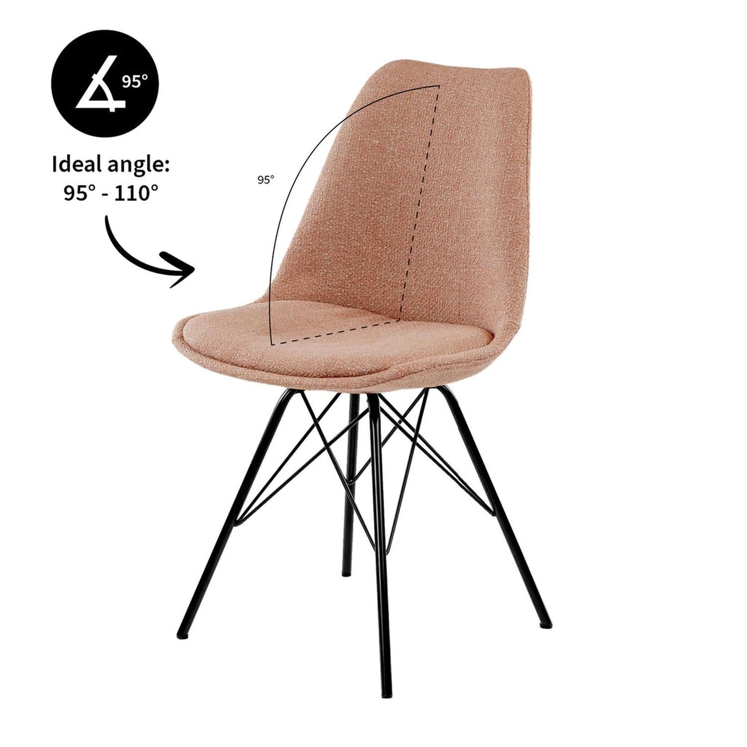 Esszimmerstuhl Jens - Rosa-Esszimmerstühle-Kick Collection-le canapé