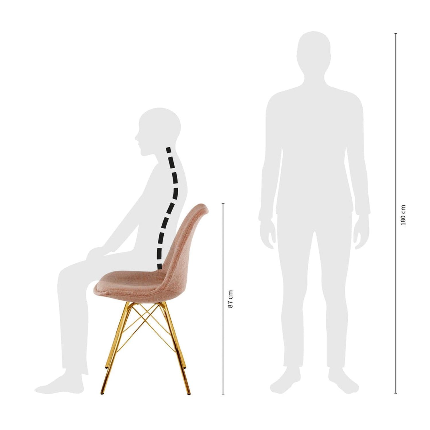 Esszimmerstuhl Jens - Rosa-Esszimmerstühle-Kick Collection-le canapé