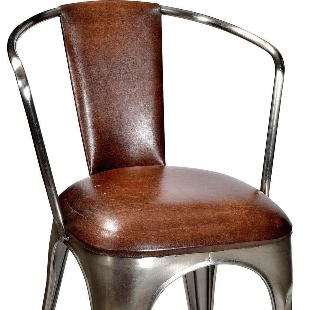 Esszimmerstuhl Living gepolstert - Braun/glänzendArmlehnenstuhl