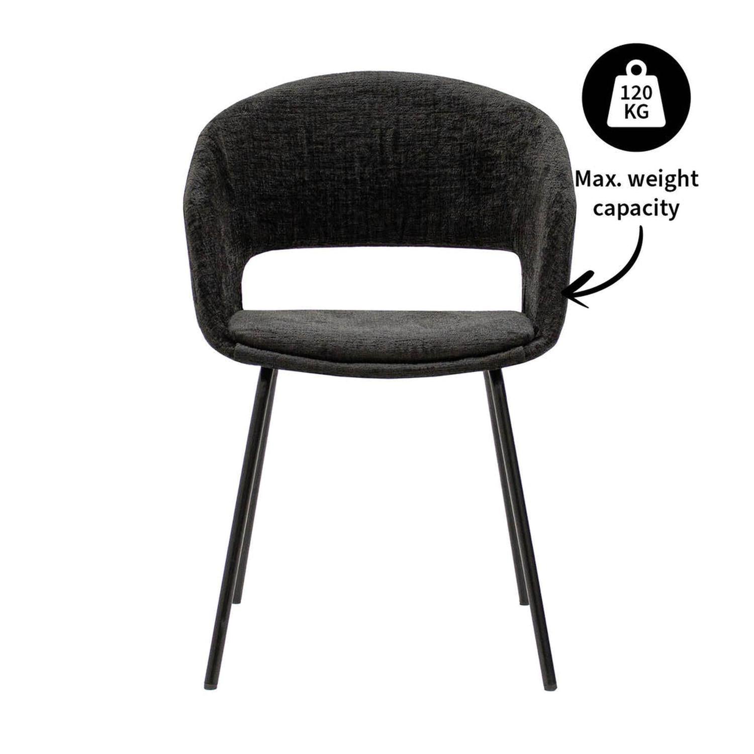 Esszimmerstuhl Mette - Schwarz-Esszimmerstuhl-Kick Collection-le canapé