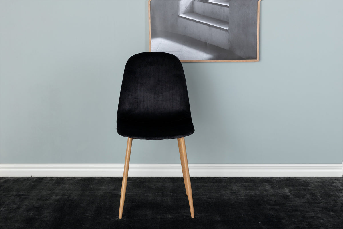 Esszimmerstuhl Polar aus Samt - Schwarz-Polsterstühle-Venture Home-le canapé