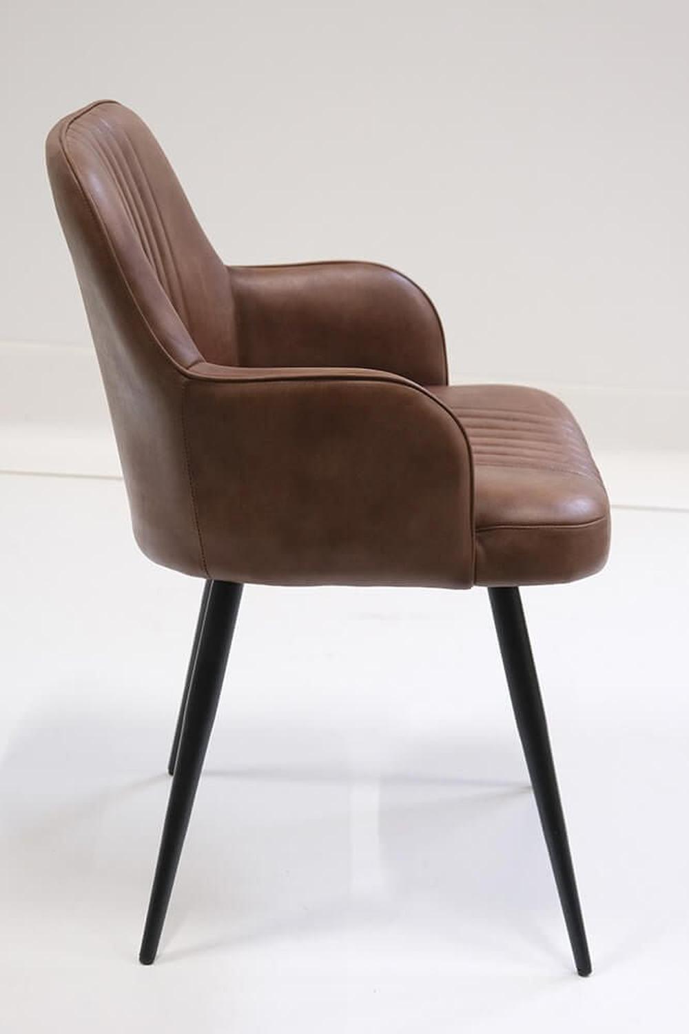 Esszimmerstuhl Soho aus Büffelleder - Braun-Esszimmerstühle-Trademark Living-le canapé