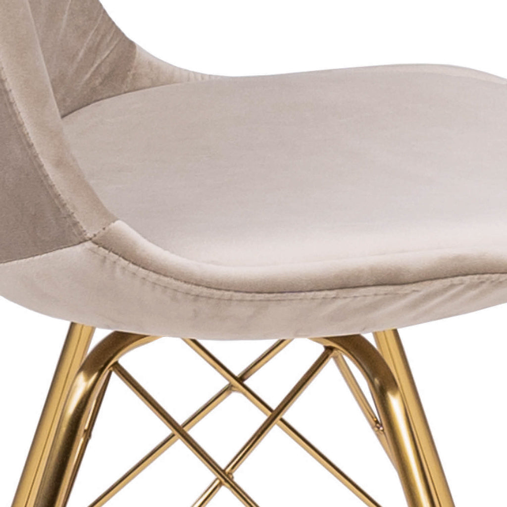 Esszimmerstuhl Velvet - Champagner & Gold-Esszimmerstühle-Kick Collection-le canapé