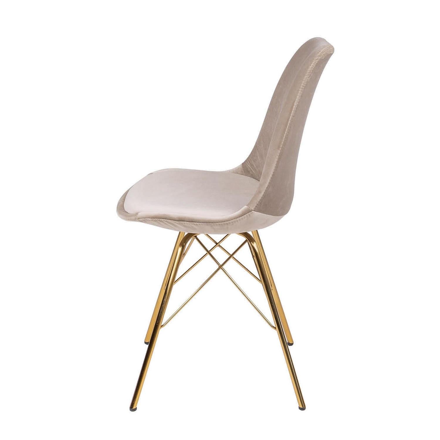 Esszimmerstuhl Velvet - Champagner & Gold-Esszimmerstühle-Kick Collection-le canapé