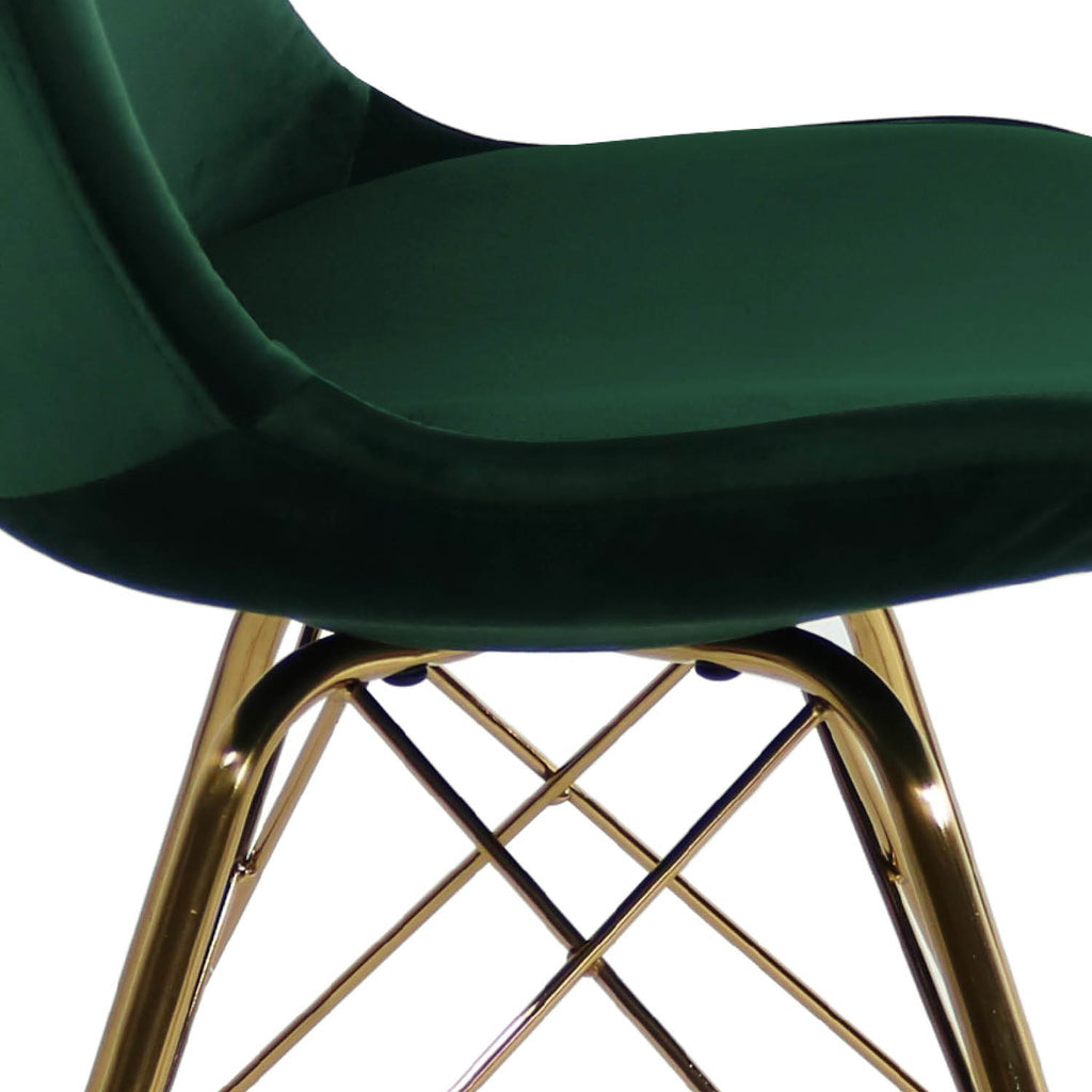 Esszimmerstuhl Velvet - Dunkelgrün & Gold-Esszimmerstühle-Kick Collection-le canapé