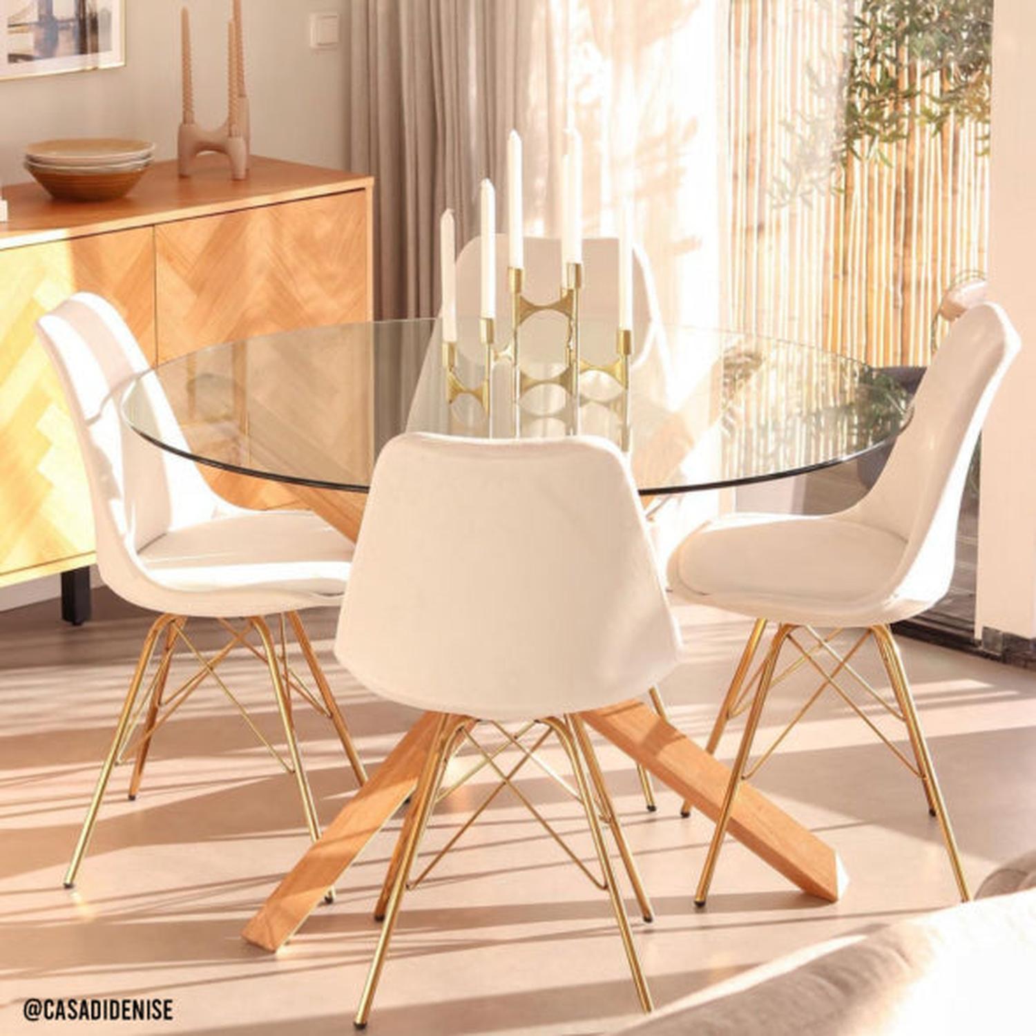 Esszimmerstuhl Velvet - Dunkelgrün & Gold-Esszimmerstühle-Kick Collection-le canapé