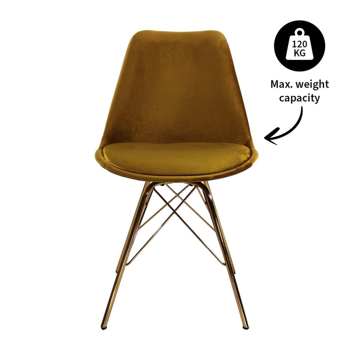 Esszimmerstuhl Velvet - Gold-Esszimmerstühle-Kick Collection-le canapé