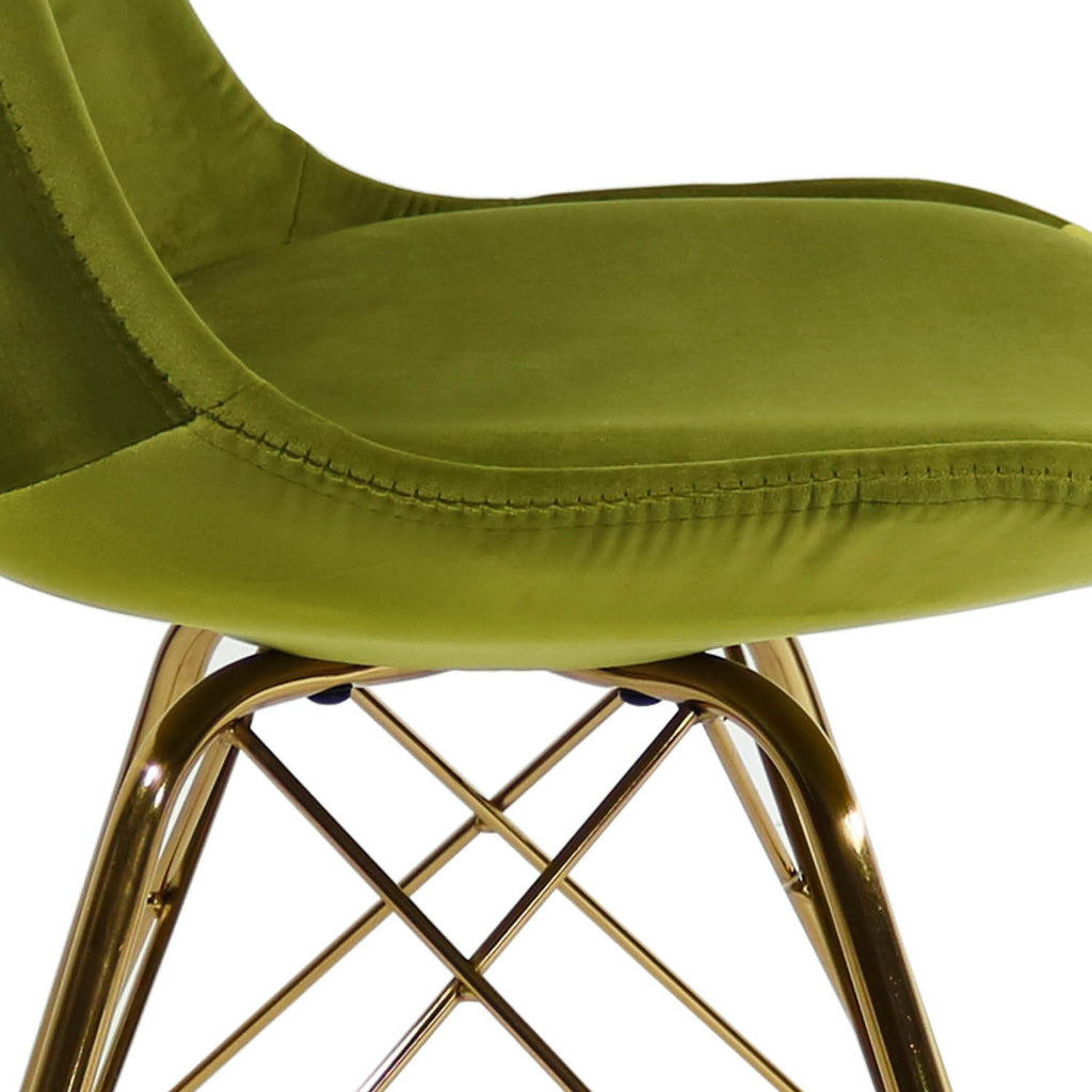 Esszimmerstuhl Velvet - Grün & Gold-Esszimmerstühle-Kick Collection-le canapé