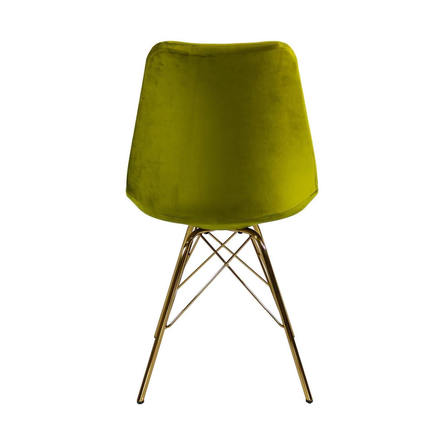 Esszimmerstuhl Velvet - Grün & Gold-Esszimmerstühle-Kick Collection-le canapé