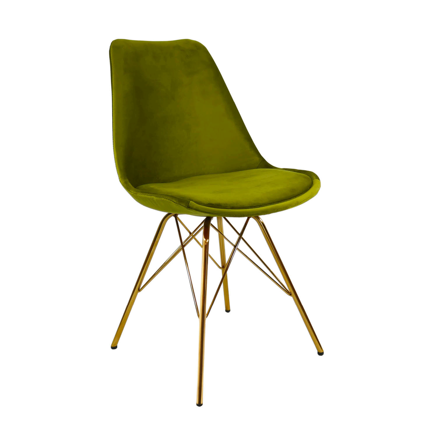 Esszimmerstuhl Velvet - Grün & Gold-Esszimmerstühle-Kick Collection-le canapé