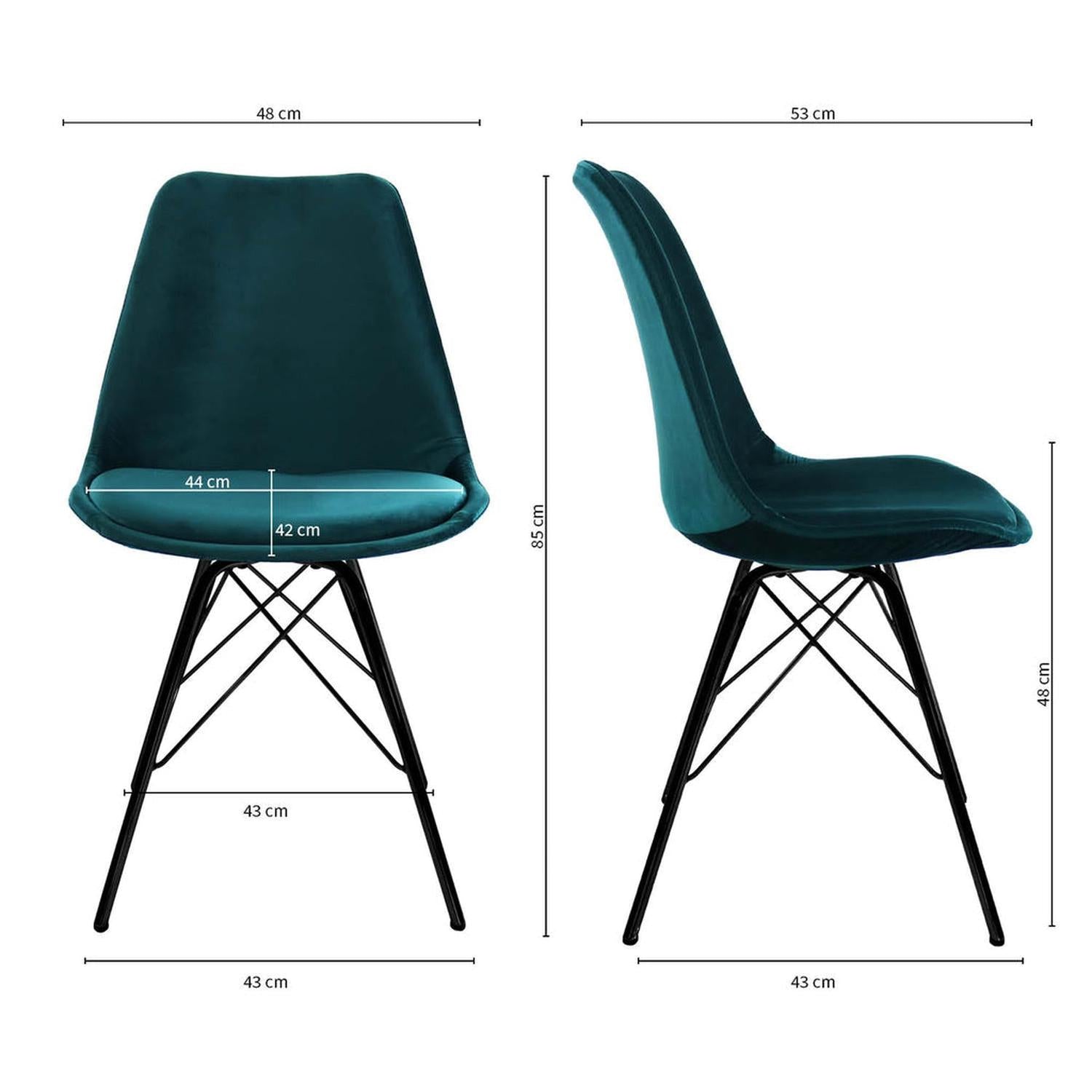 Esszimmerstuhl Velvet - Petrol-Esszimmerstühle-Kick Collection-le canapé