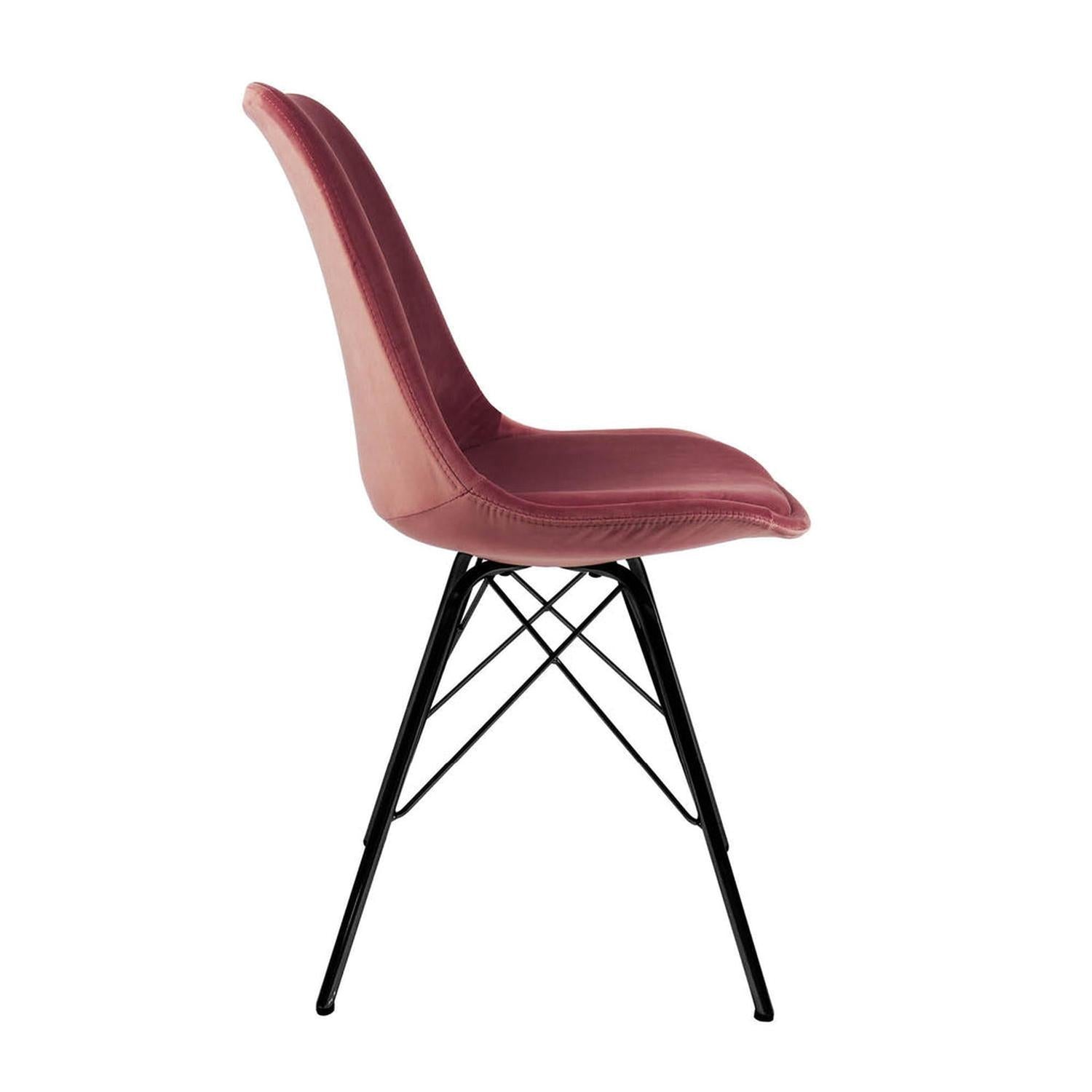 Esszimmerstuhl Velvet - Rosa-Esszimmerstühle-Kick Collection-le canapé