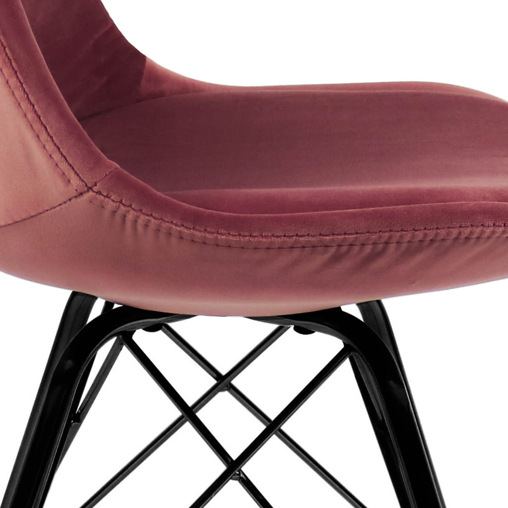 Esszimmerstuhl Velvet - Rosa-Esszimmerstühle-Kick Collection-le canapé