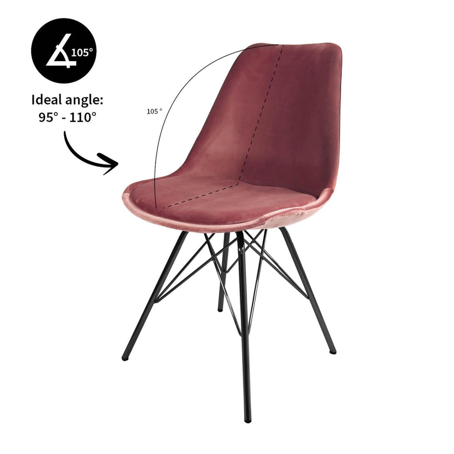 Esszimmerstuhl Velvet - Rosa-Esszimmerstühle-Kick Collection-le canapé