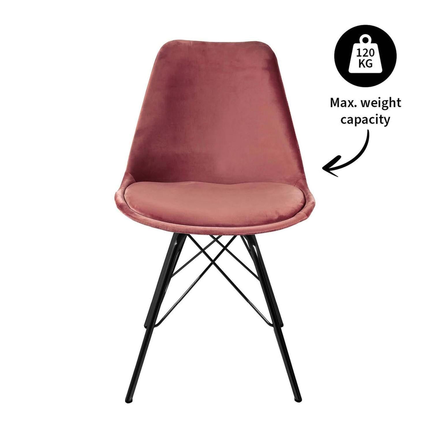 Esszimmerstuhl Velvet - Rosa-Esszimmerstühle-Kick Collection-le canapé