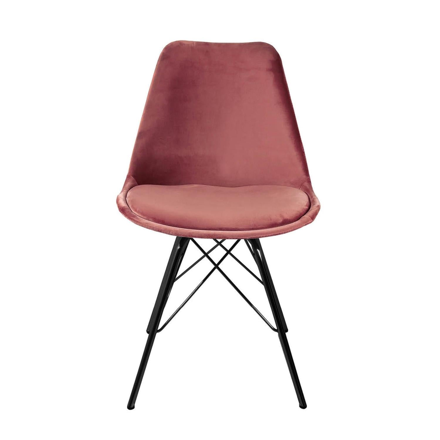Esszimmerstuhl Velvet - Rosa-Esszimmerstühle-Kick Collection-le canapé
