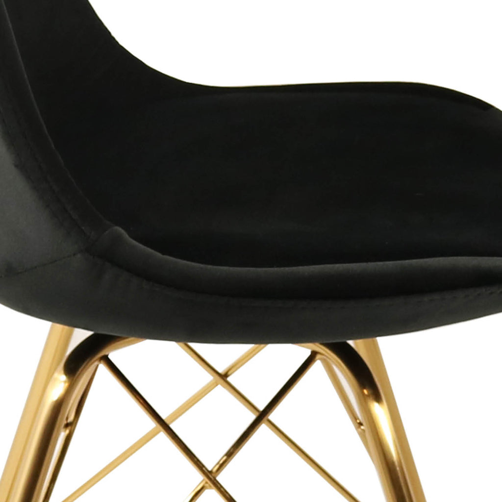 Esszimmerstuhl Velvet - Schwarz & Gold-Esszimmerstühle-Kick Collection-le canapé