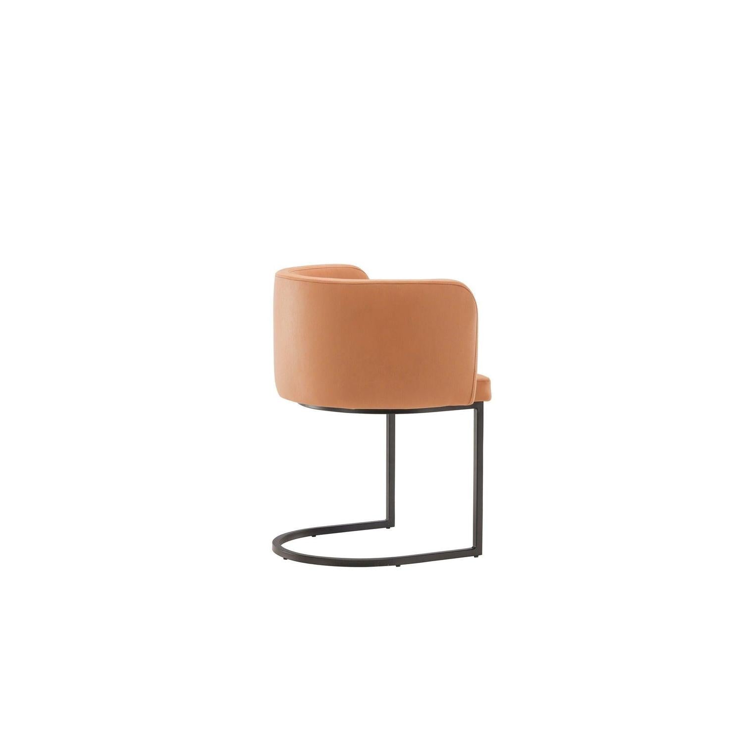 Freischwinger Armlehnenstuhl Simrishamn - Schwarz Braun-Freischwinger-Furniture Fashion-le canapé