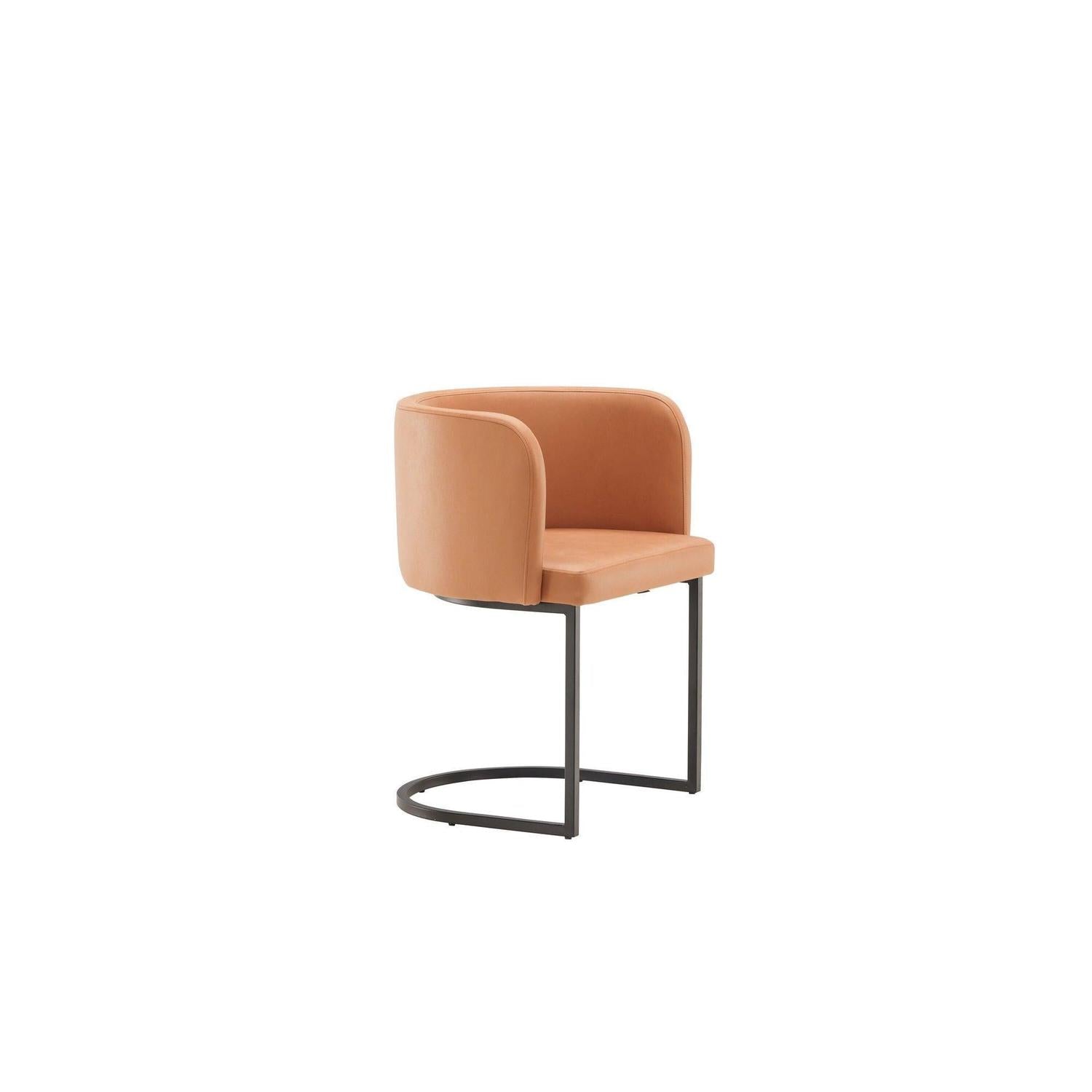 Freischwinger Armlehnenstuhl Simrishamn - Schwarz Braun-Freischwinger-Furniture Fashion-le canapé