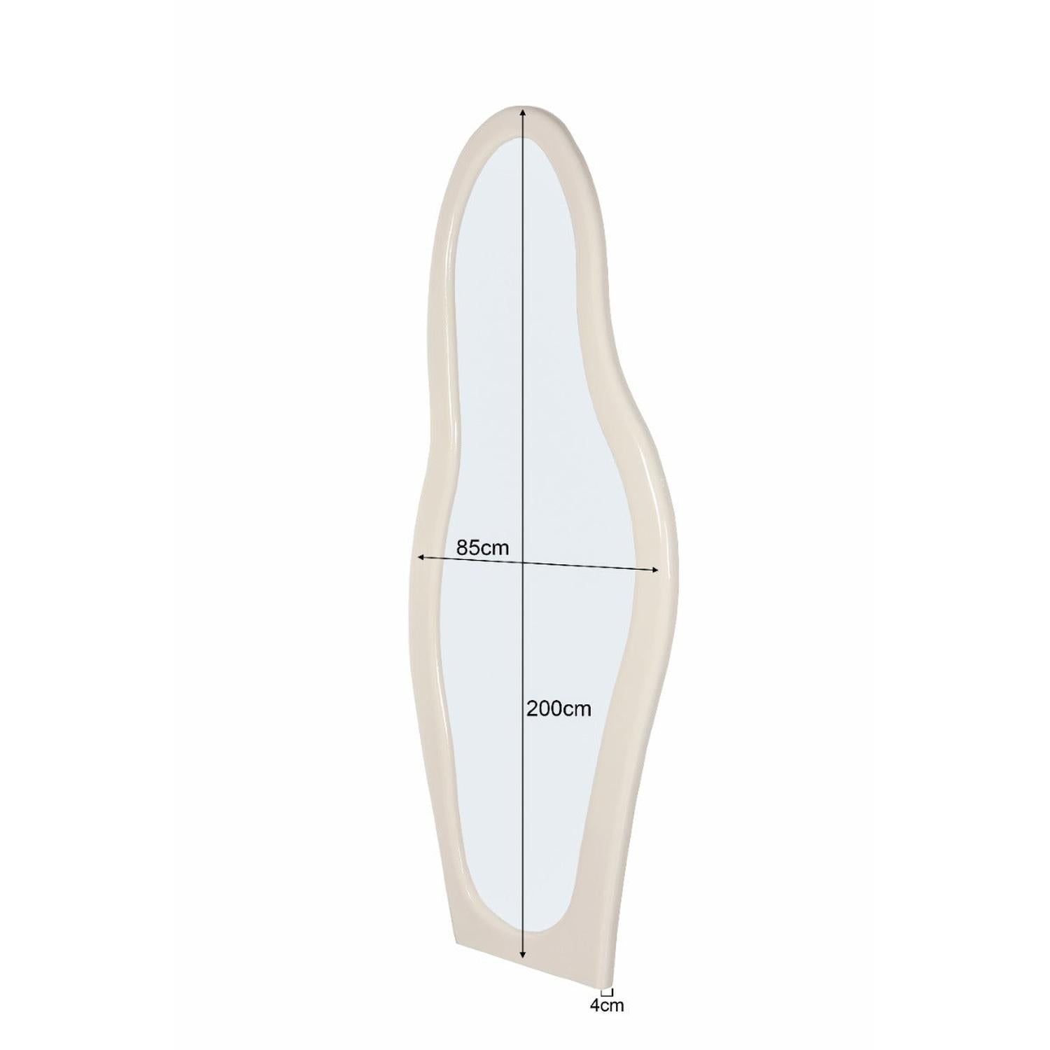 Ganzkörperspiegel Olivia 200cm - Cremeweiß-Ganzkörperspiegel-Livingfurn-le canapé