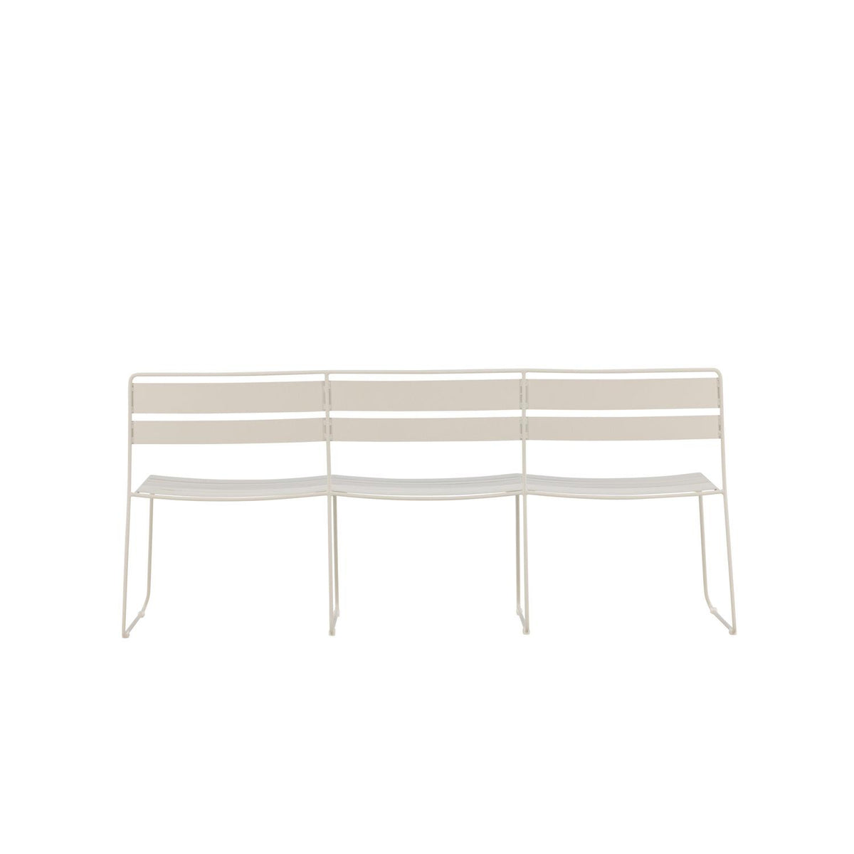 Gartenbank Lina aus Metall - Beige-Outdoor Bänke-Venture Home-le canapé