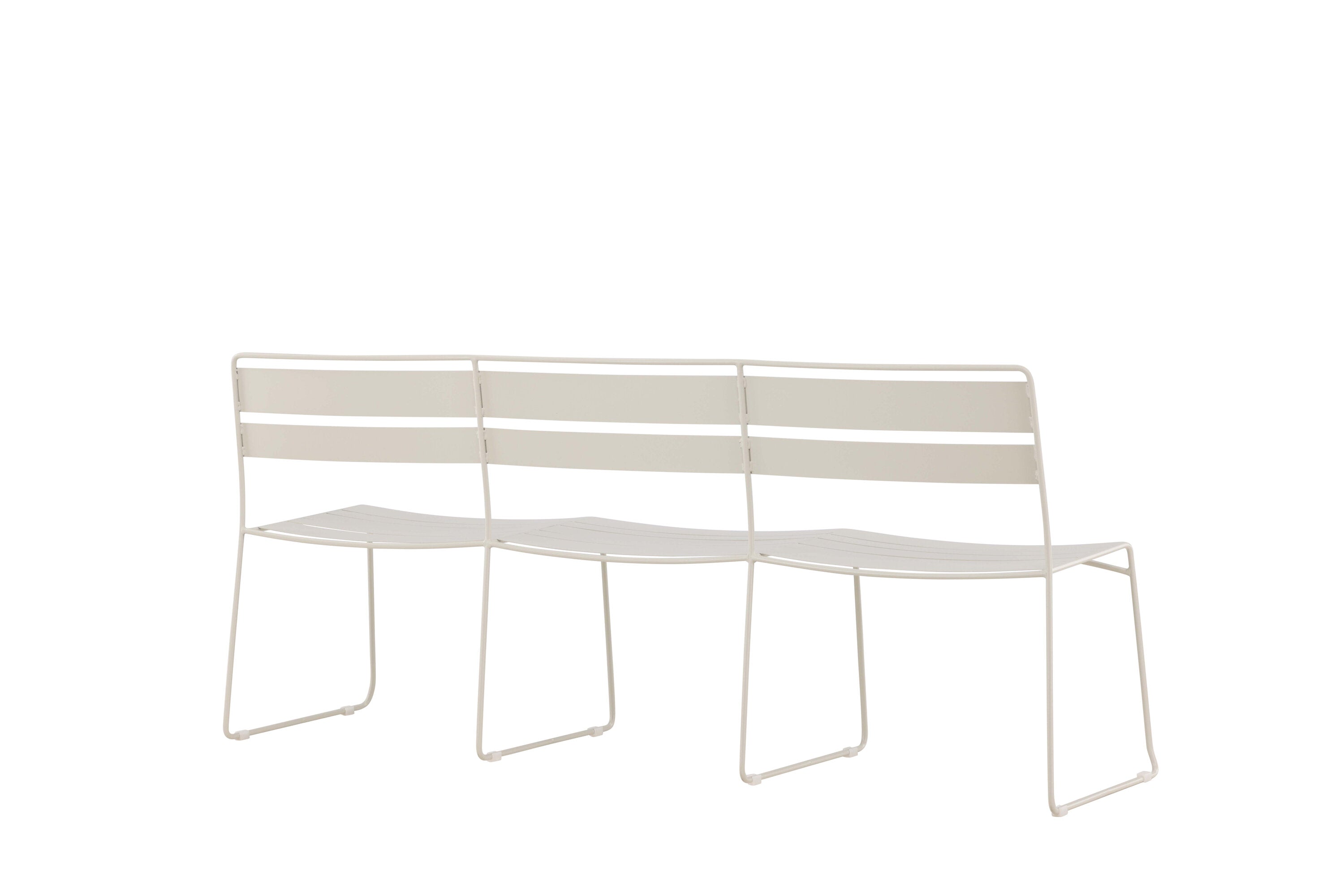 Gartenbank Lina aus Metall - Beige-Outdoor Bänke-Venture Home-le canapé