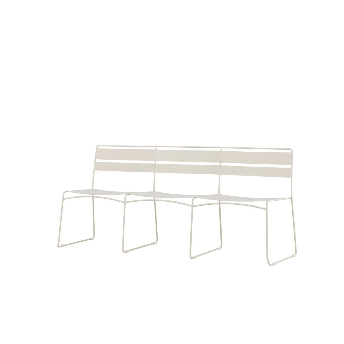 Gartenbank Lina aus Metall - Beige-Outdoor Bänke-Venture Home-le canapé