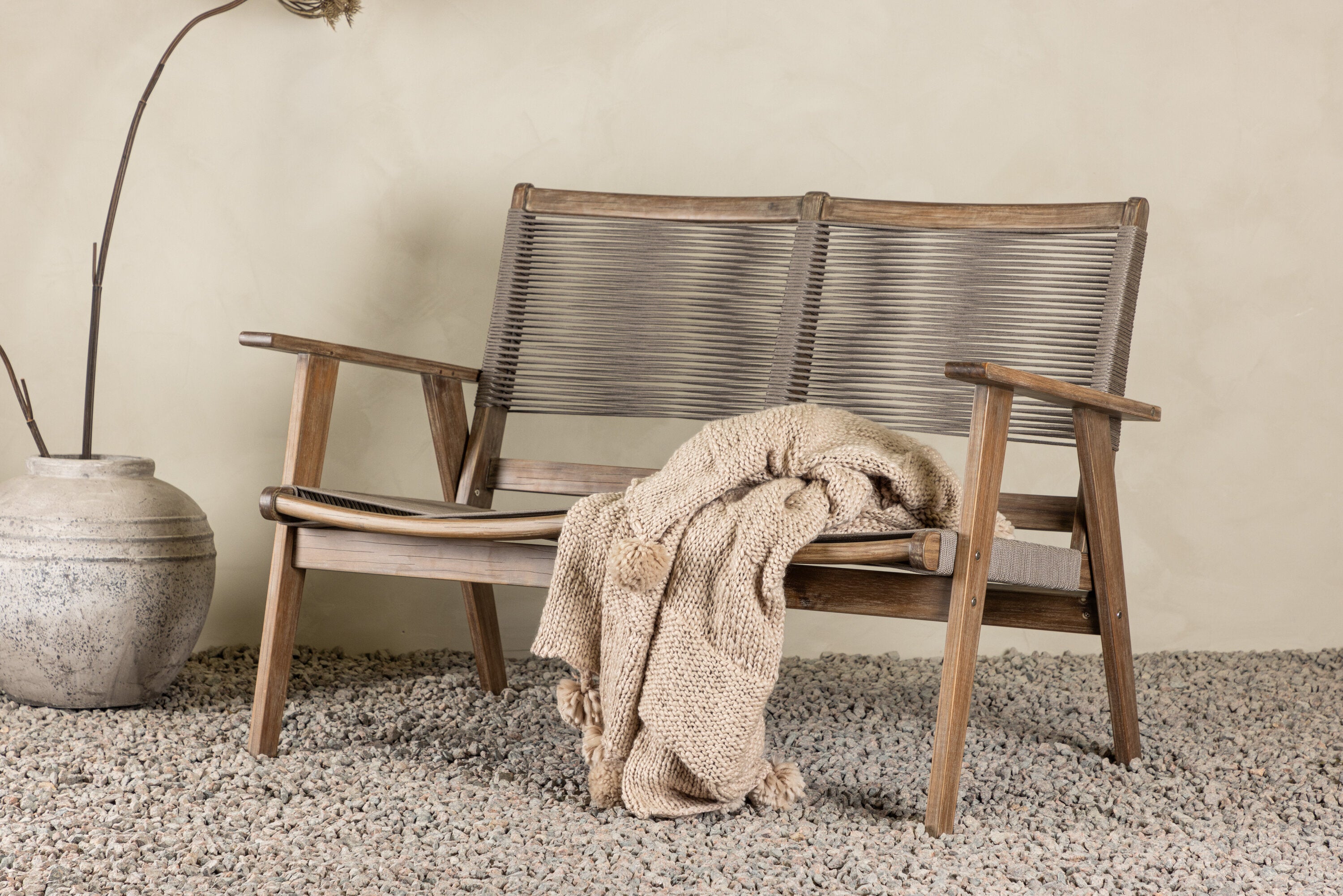 Gartenbank Little John aus Akazienholz - Braun-Outdoor Bänke-Venture Home-le canapé