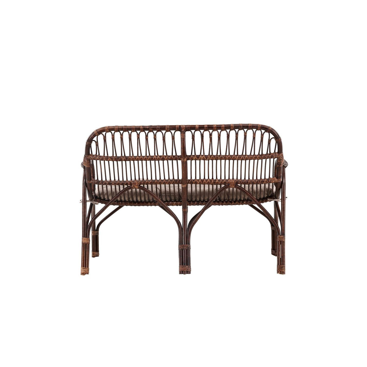 Gartenbank Nella aus Rattan - Walnuss-Outdoor Bänke-Venture Home-le canapé