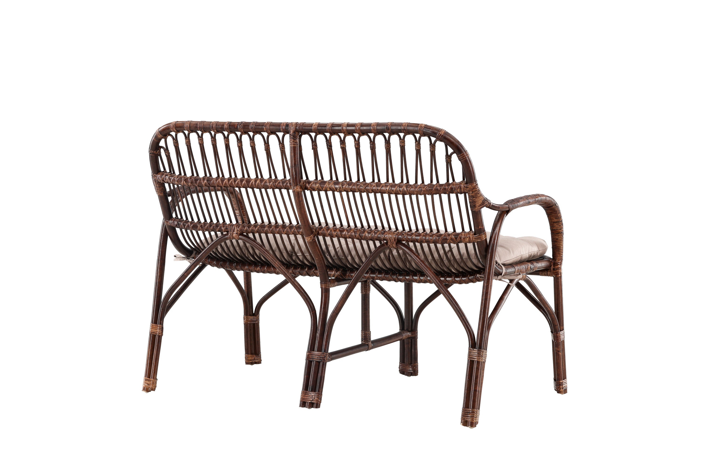 Gartenbank Nella aus Rattan - Walnuss-Outdoor Bänke-Venture Home-le canapé