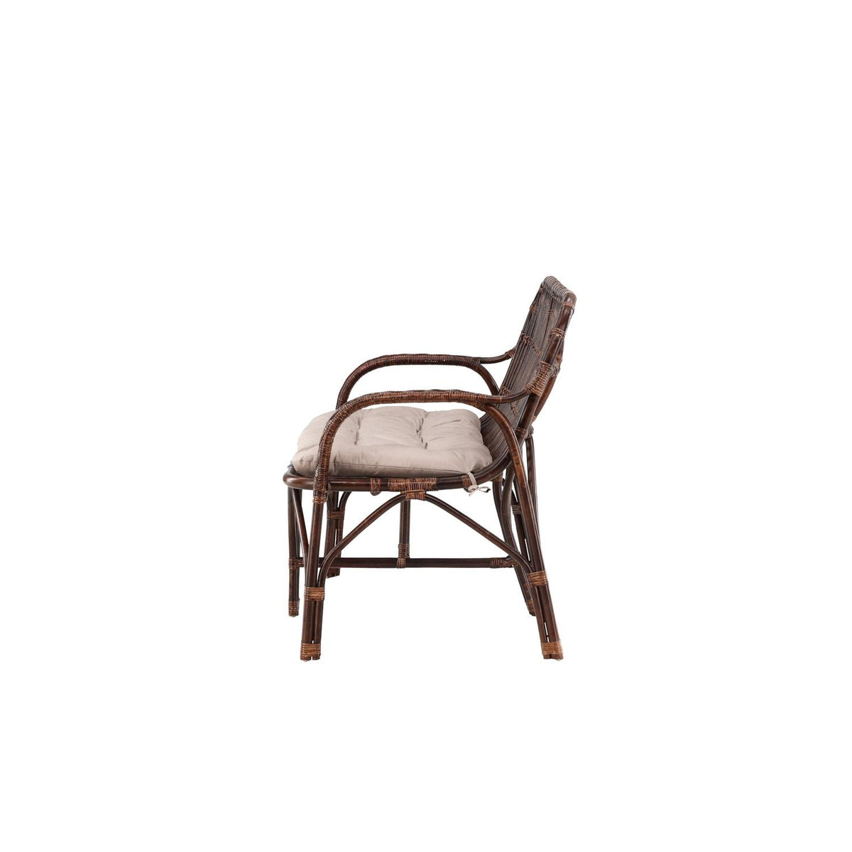 Gartenbank Nella aus Rattan - Walnuss-Outdoor Bänke-Venture Home-le canapé