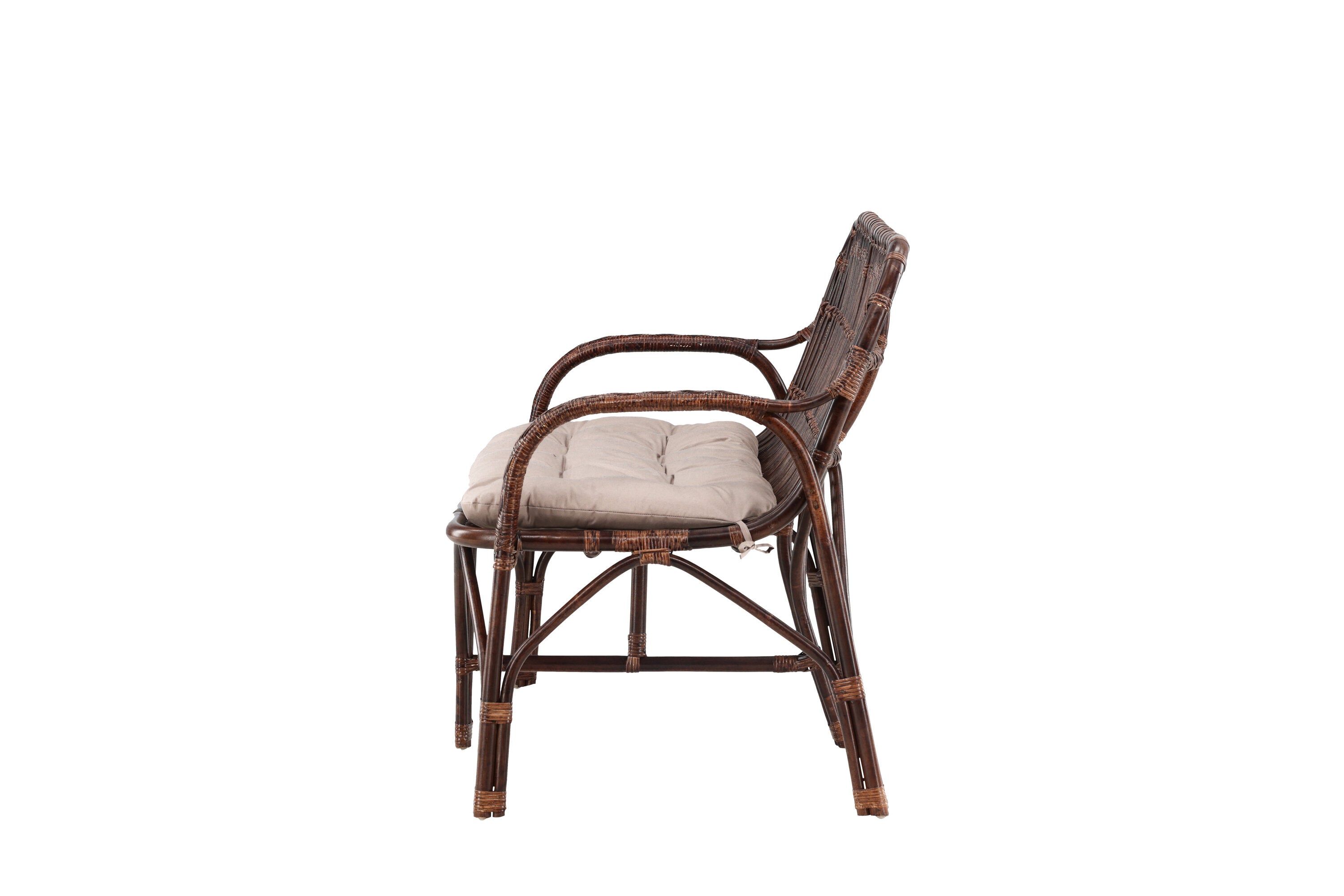 Gartenbank Nella aus Rattan - Walnuss-Outdoor Bänke-Venture Home-le canapé