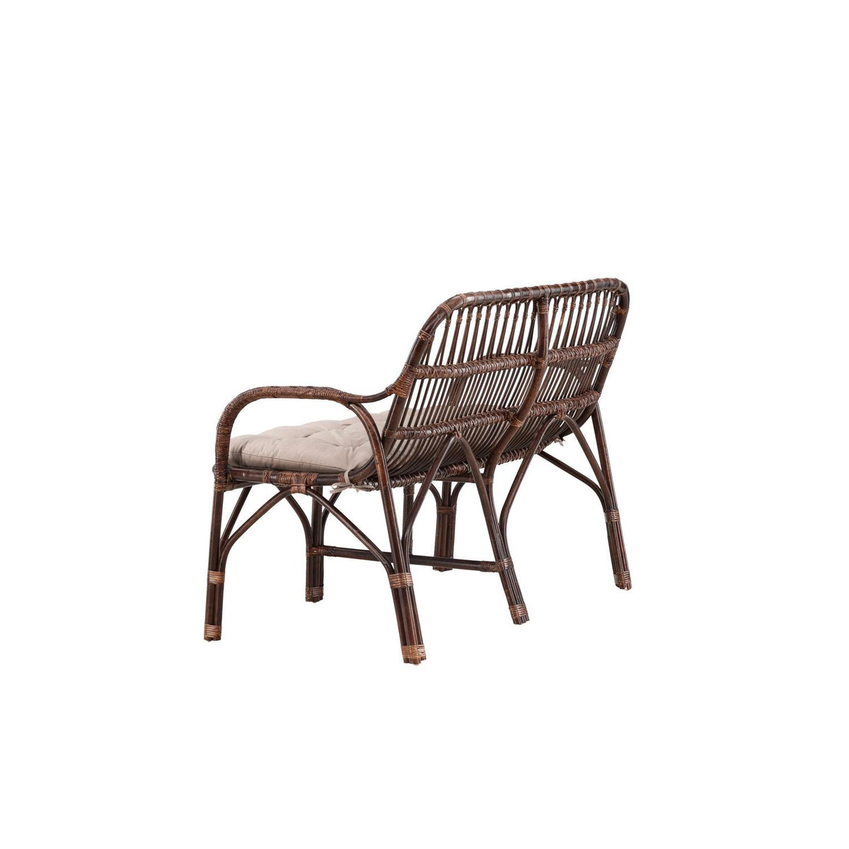 Gartenbank Nella aus Rattan - Walnuss-Outdoor Bänke-Venture Home-le canapé
