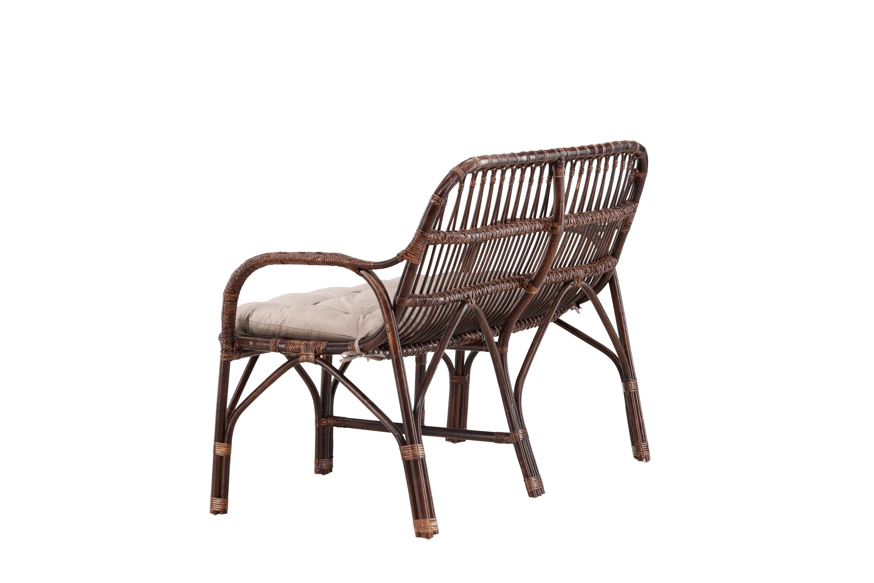 Gartenbank Nella aus Rattan - Walnuss-Outdoor Bänke-Venture Home-le canapé