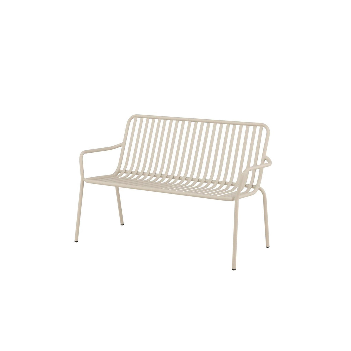 Gartenbank Peking aus Aluminium - Beige-Outdoor Bänke-Venture Home-le canapé