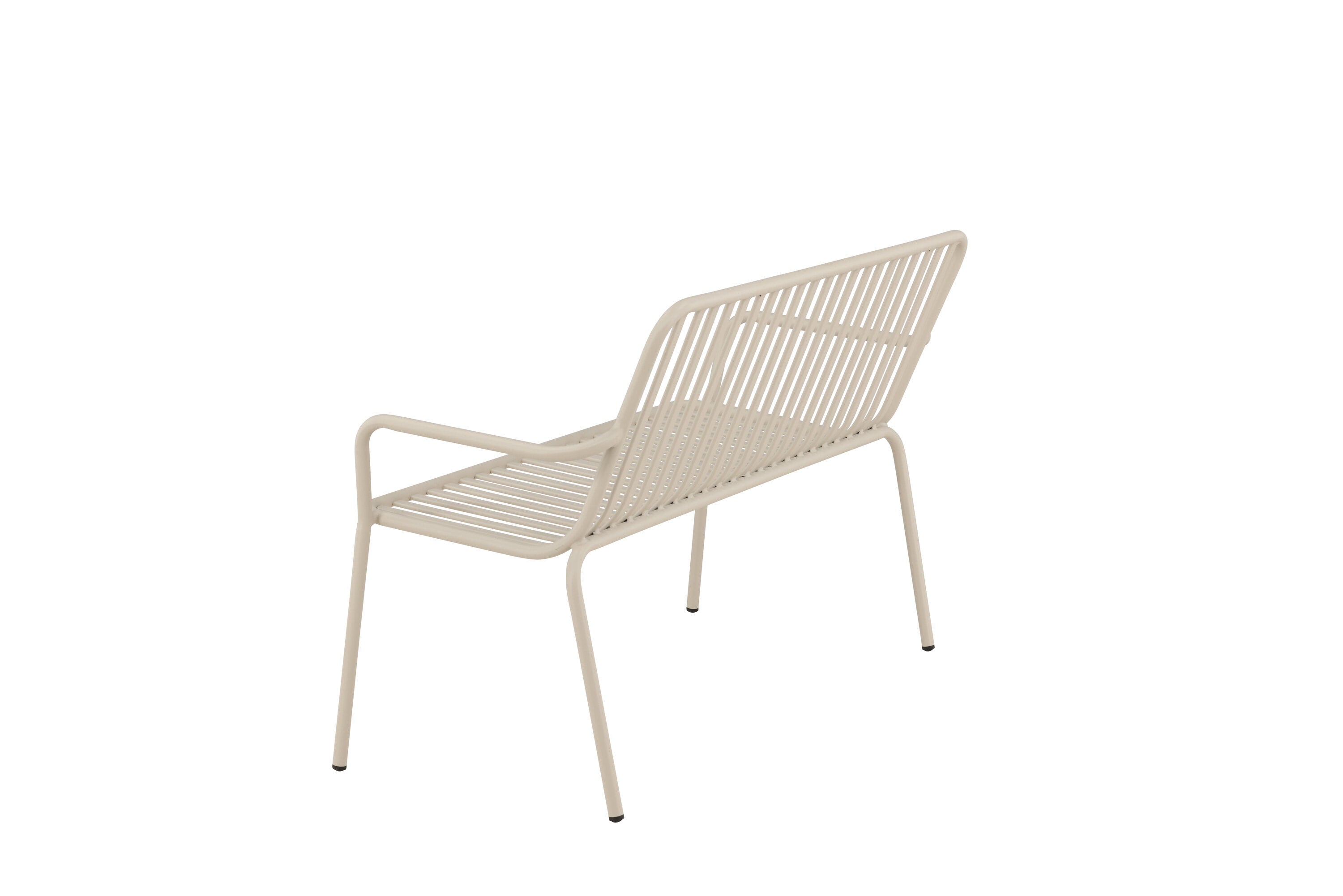Gartenbank Peking aus Aluminium - Beige-Outdoor Bänke-Venture Home-le canapé