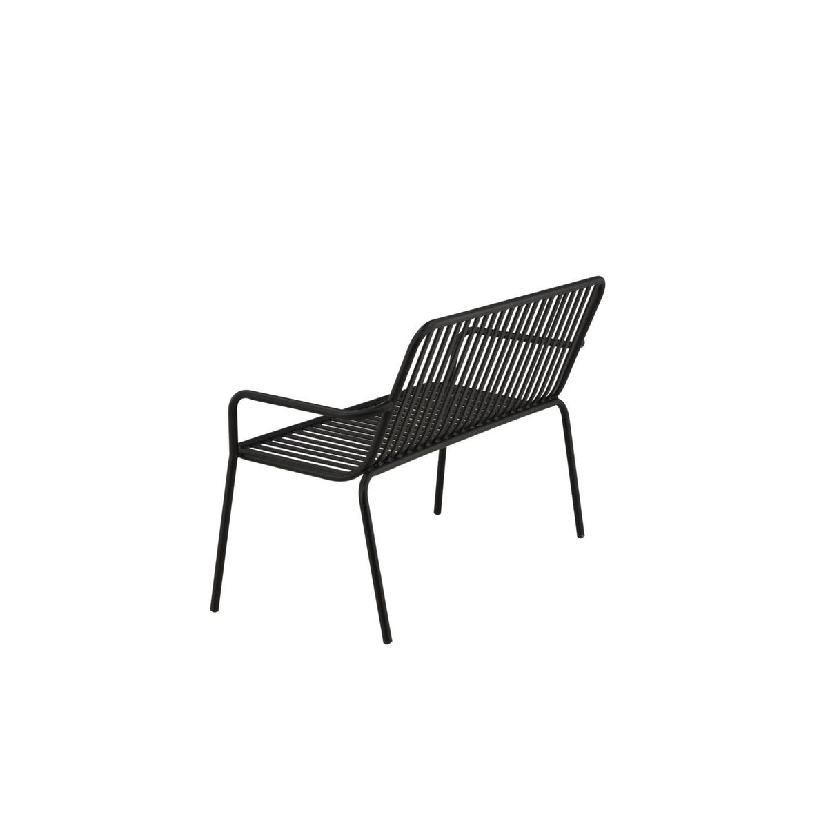 Gartenbank Peking aus Aluminium - Schwarz-Outdoor Bänke-Venture Home-le canapé