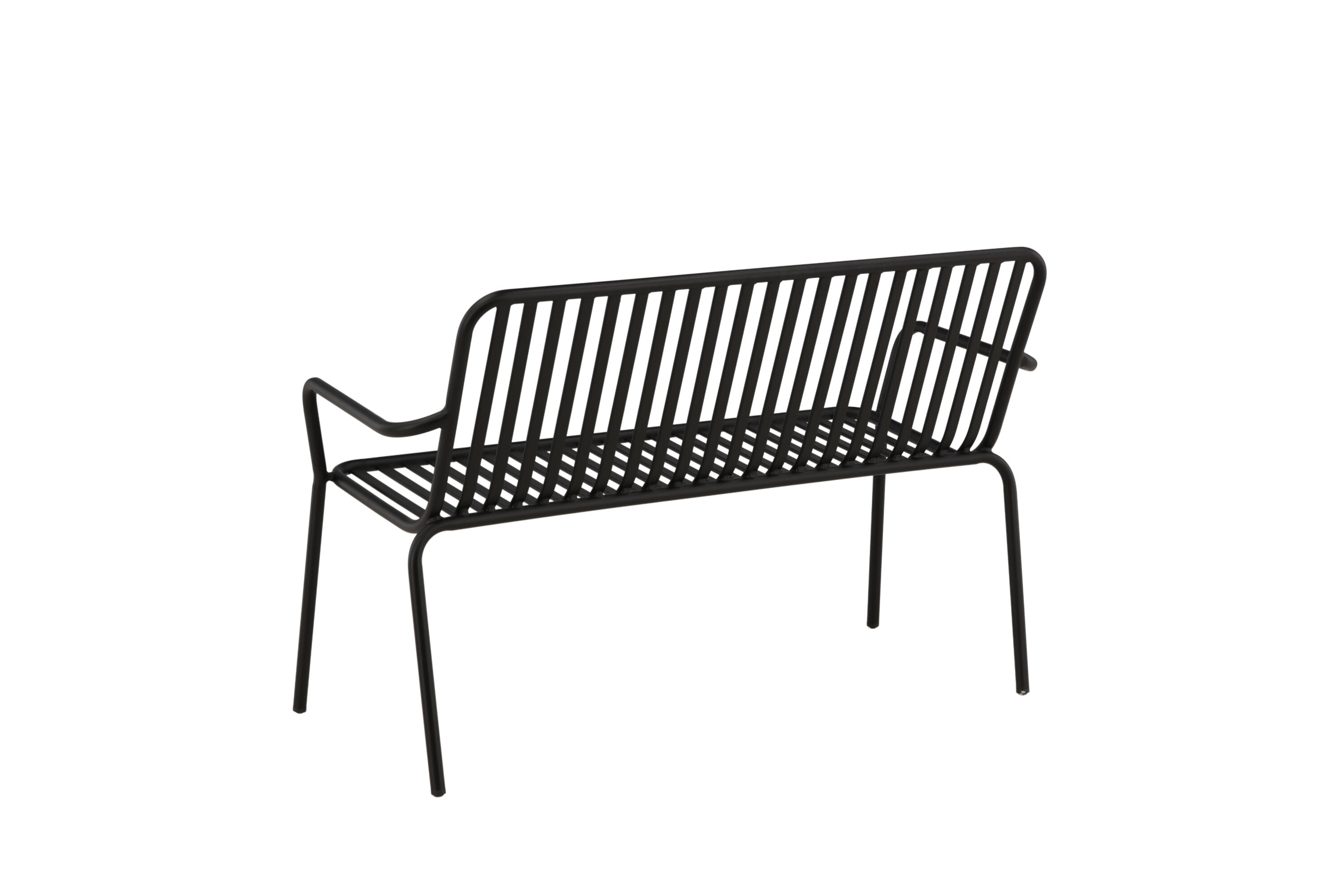 Gartenbank Peking aus Aluminium - Schwarz-Outdoor Bänke-Venture Home-le canapé