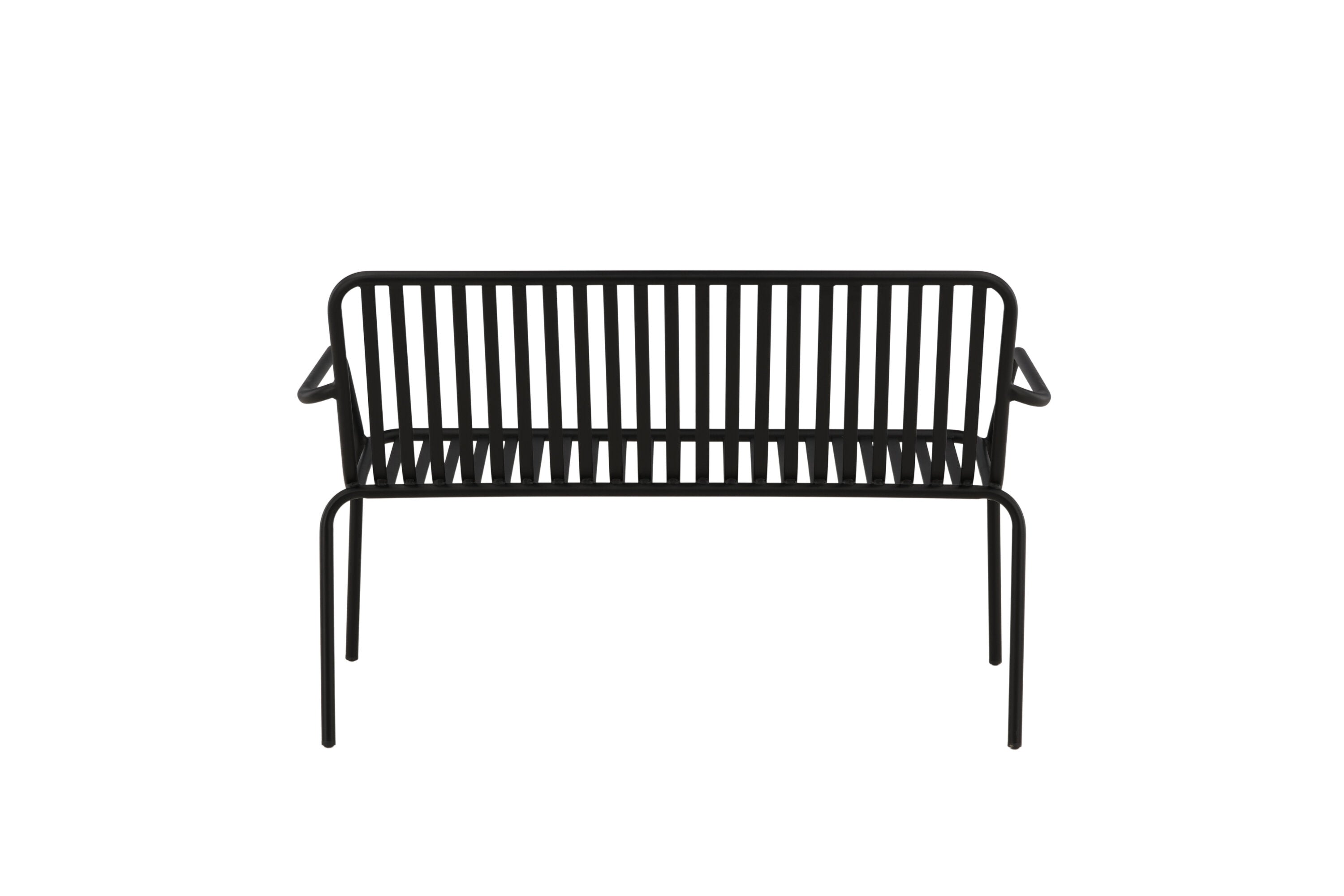 Gartenbank Peking aus Aluminium - Schwarz-Outdoor Bänke-Venture Home-le canapé